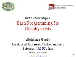 Bash Programming for Geophysicists