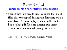 Example 1-4: Sorting files in terms of their modification time