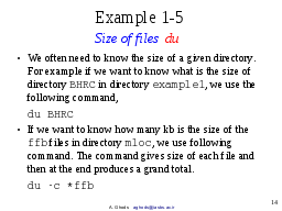 Example 1-5: Size of files du