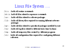 Linux File System continued