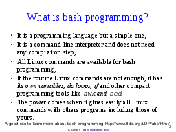 What is bash programming?