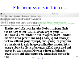 File permissions in Linux ...