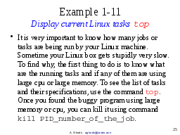 EXample 1-11: Display current Linux tasks top