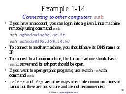 Example 1-14: ssh continued