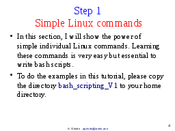 Step 1: Simple Linux commands