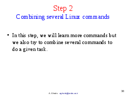 Step 2: Combining several Linux commands