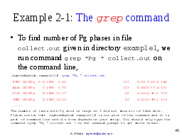 Example 2-1: The grep command