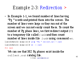 Example 2-3: Redirection >