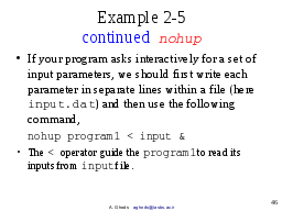 Example 2-5: continued nohup