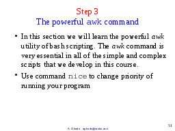 Step 3: The powerful awk command