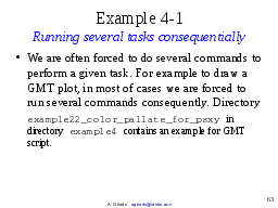 Example 4-1: Running several tasks consequentially