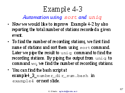 Example 4-3: Automation using sort and uniq