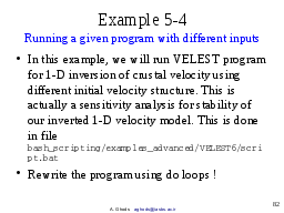 Example 5-4: Running a given program with different inputs
